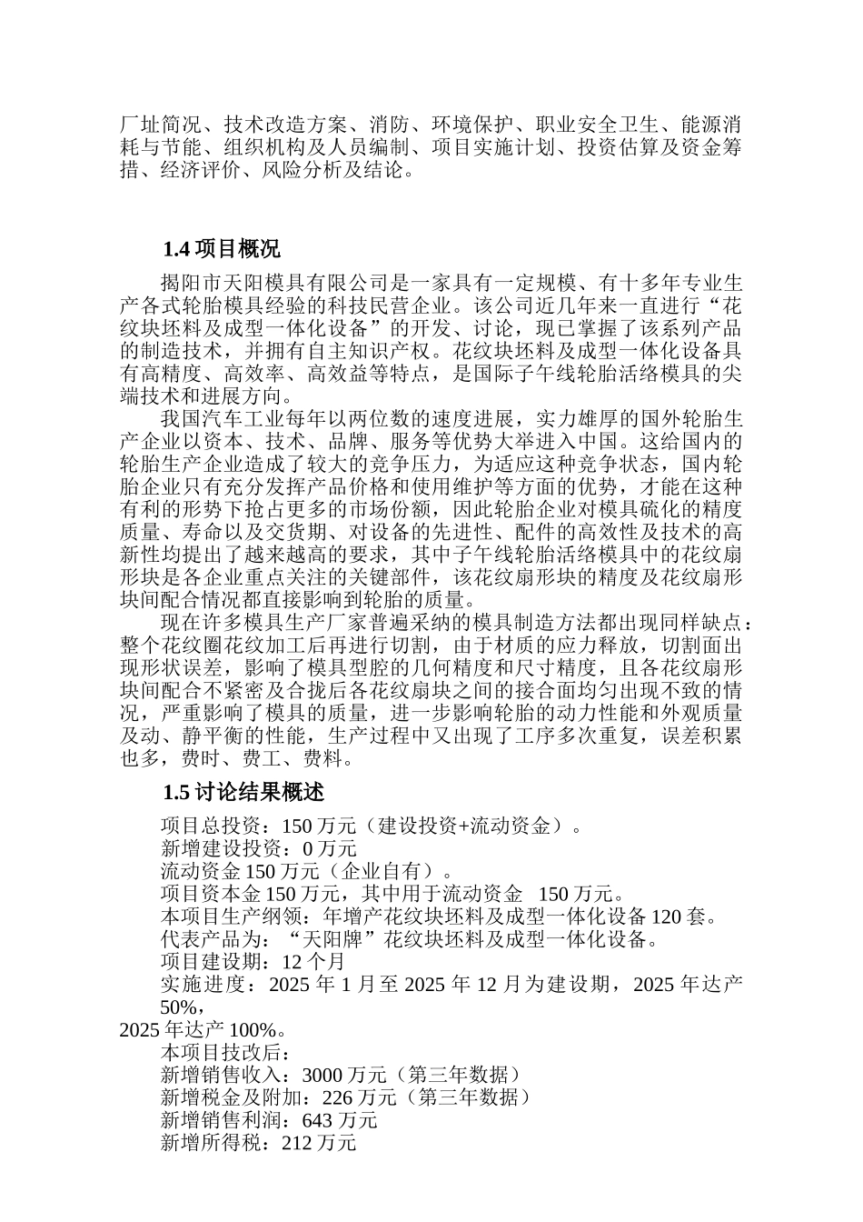 揭阳市模具项目可研报告_第3页