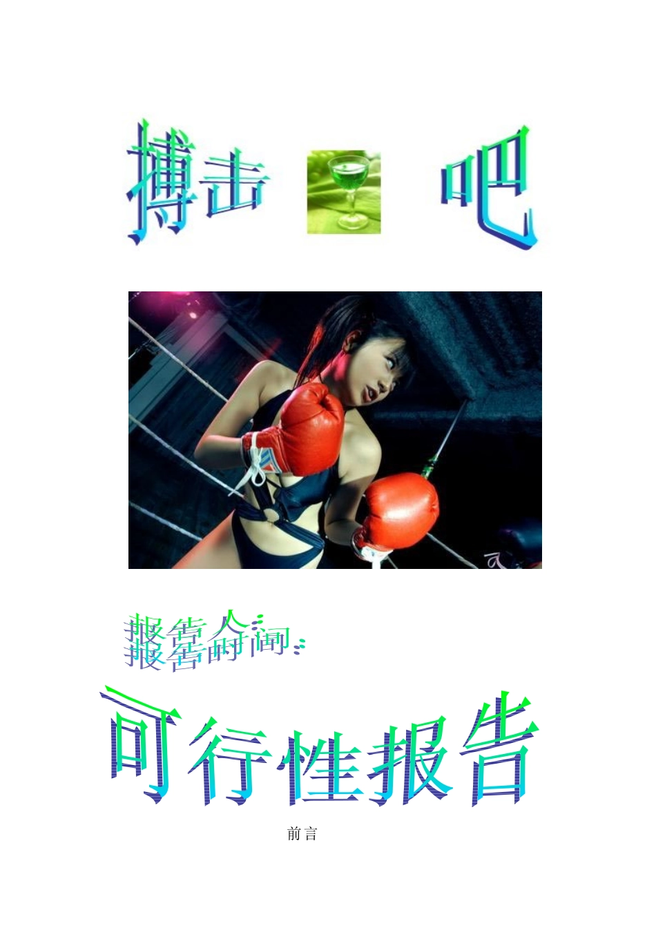 搏击酒吧可行性报告_第1页