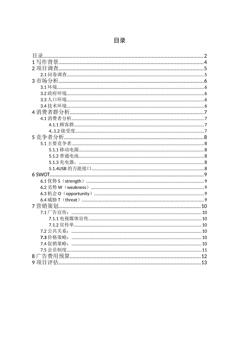 携便式电池营销策划书--大学毕设论文_第2页