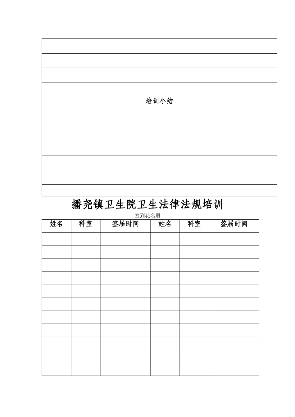 播尧镇卫生院卫生法律法规培训计划_第2页