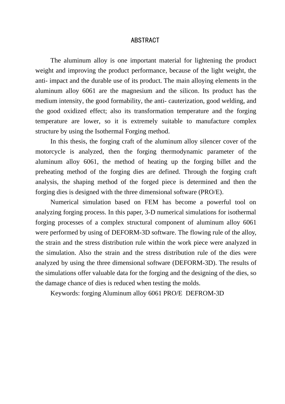 摩托车尾盖锻造模具设计学士学位论文_第2页