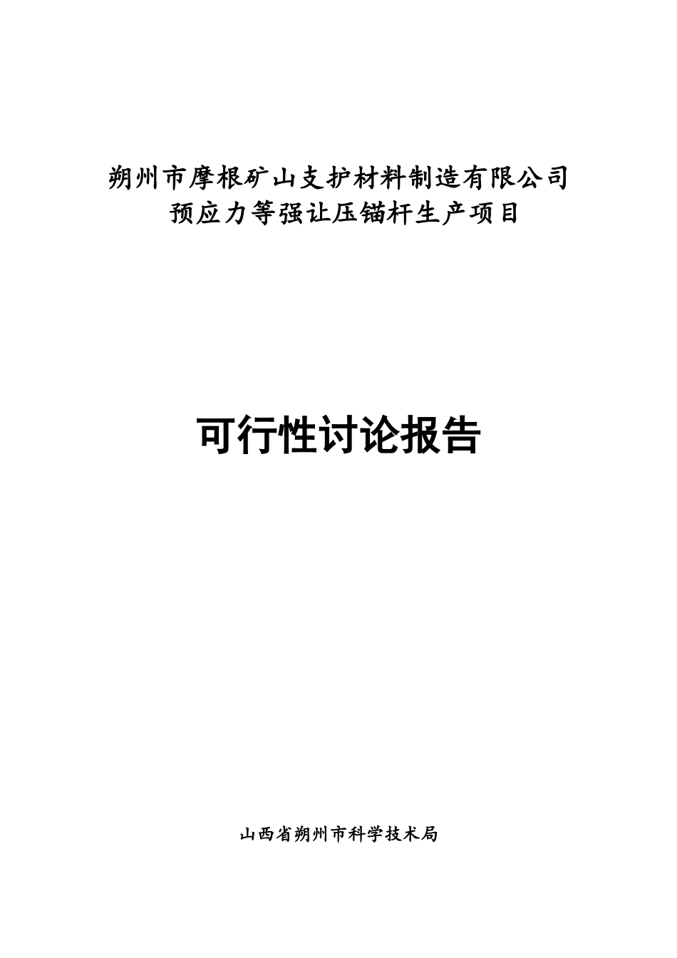 摩根公司锚杆项目可行性研究报告_第2页