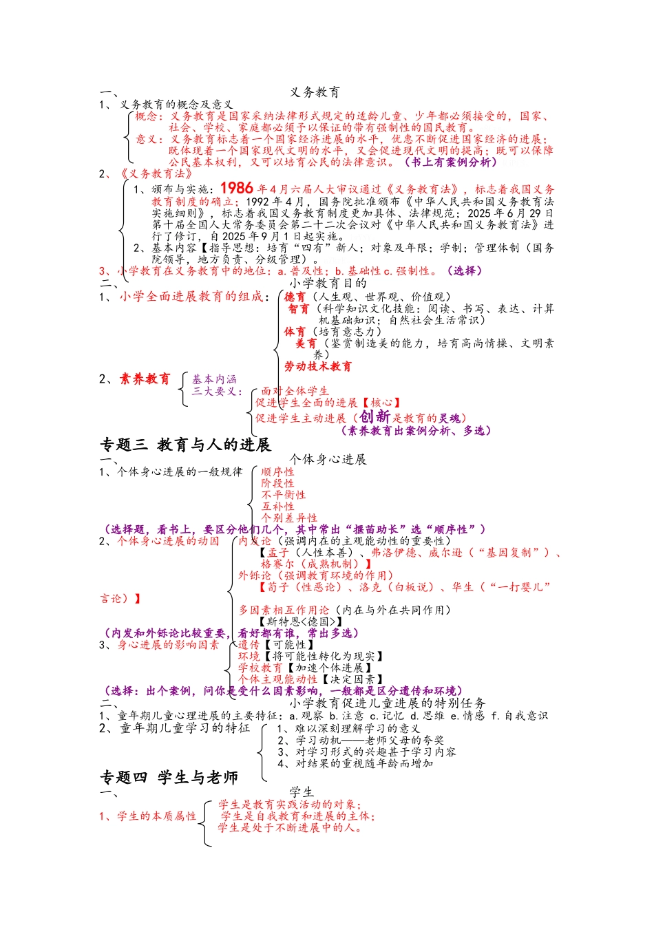 教师招聘考试复习资料划重点考点_第2页