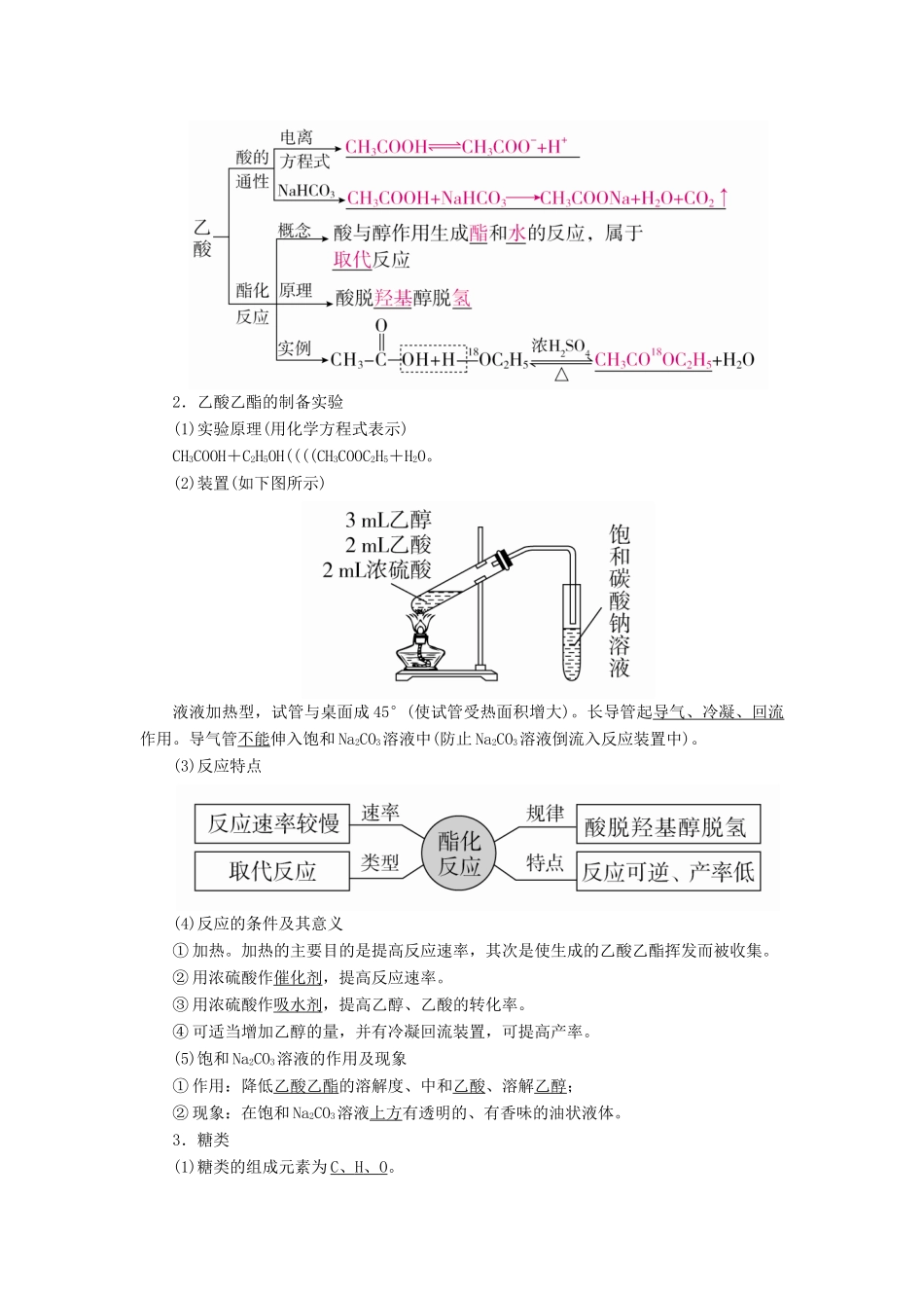 （全国通用）高考化学一轮复习 第34讲 乙醇 乙酸 基本营养物质学案-人教版高三全册化学学案_第2页