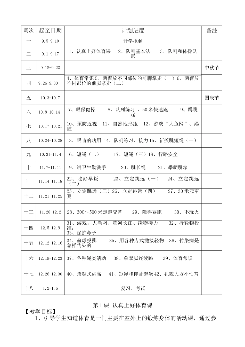 教案.教材-—最新2025-2025学年秋季学期小学六年级体育教案收藏版_第2页