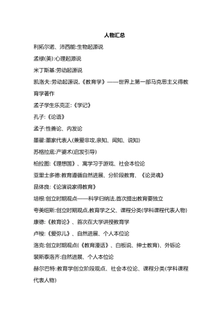 教育学人物汇总