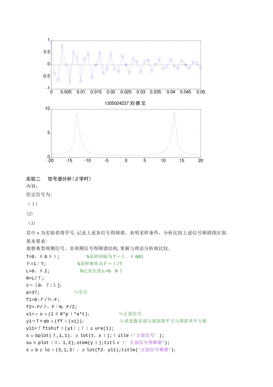 数字信号处理实验报告_第3页