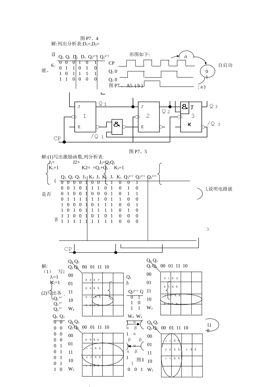 数字电路与数字电子技术 课后答案第七章_第3页