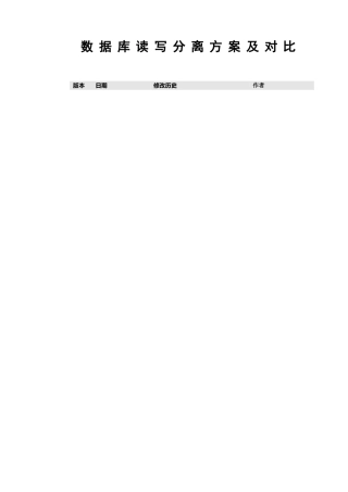 数据库读写分离方案及对比