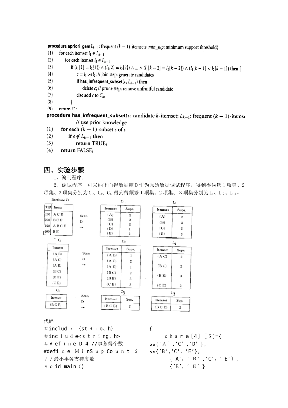 数据挖掘实验报告-关联规则挖掘_第2页