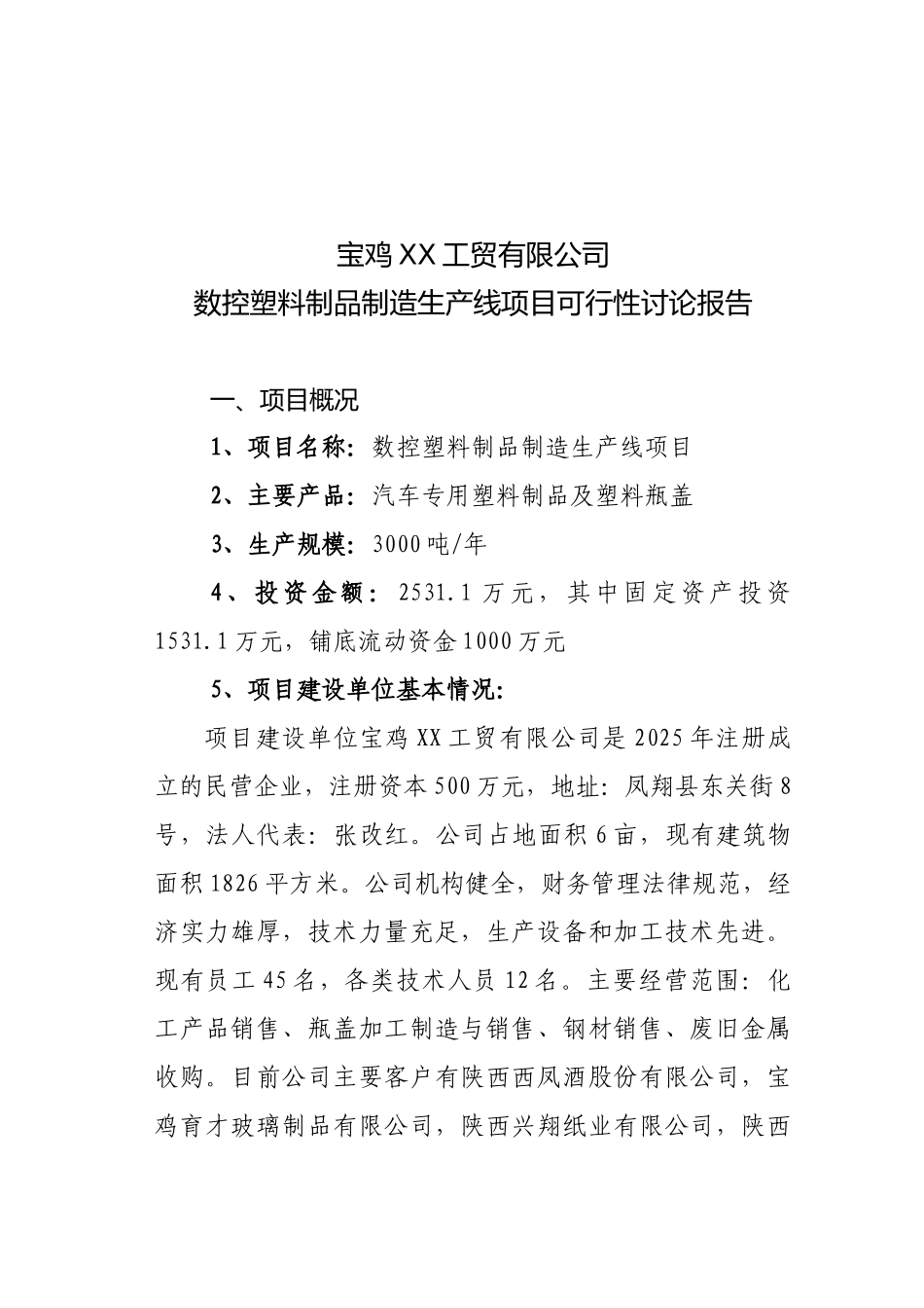数控塑料制品生产线项目可行性研究报告书_第2页