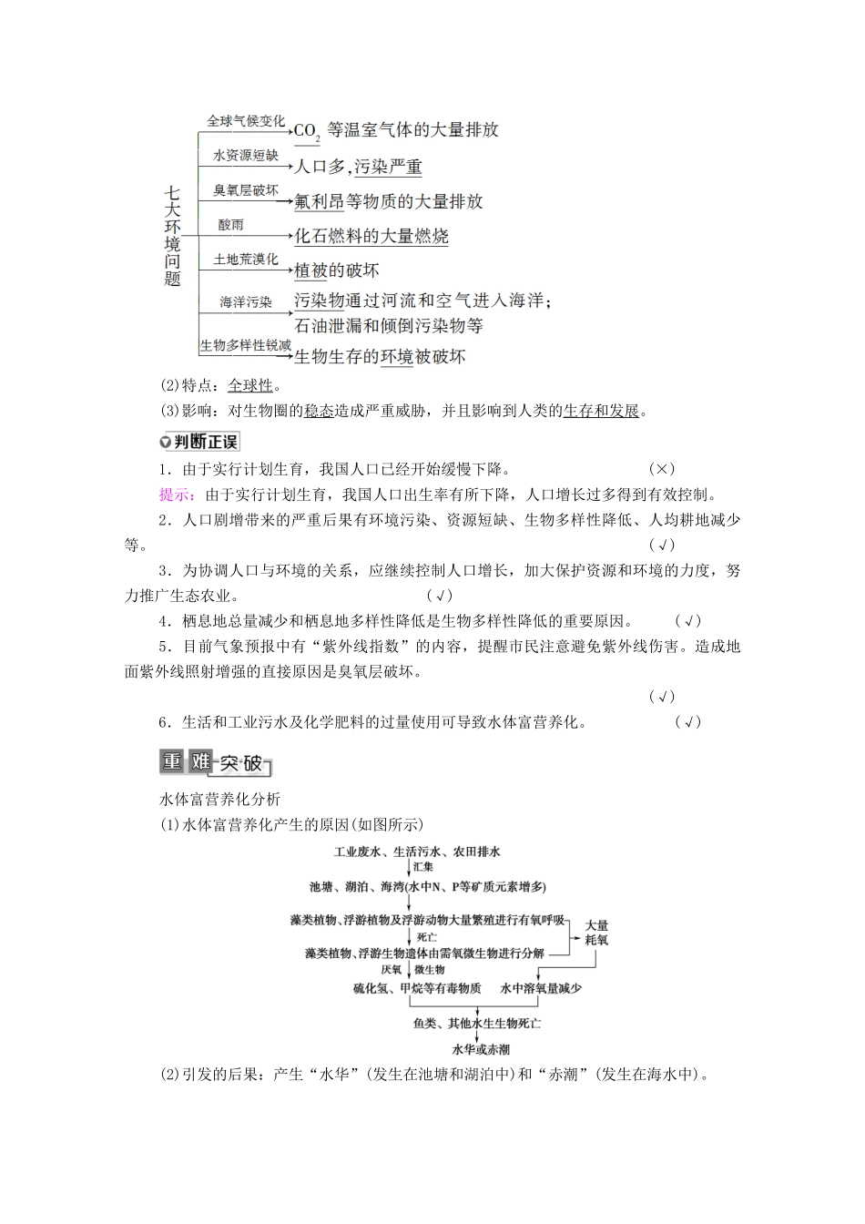 高考生物一轮复习 第9单元 生物与环境 第6讲 生态环境的保护教学案 新人教版必修3-新人教版高三必修3生物教学案_第2页