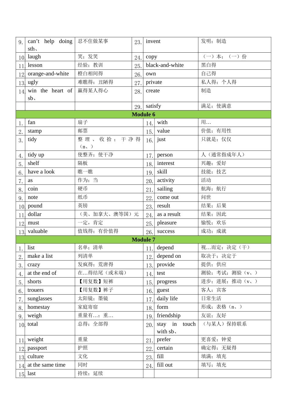 新外研版英语八年级下册单词表_第3页