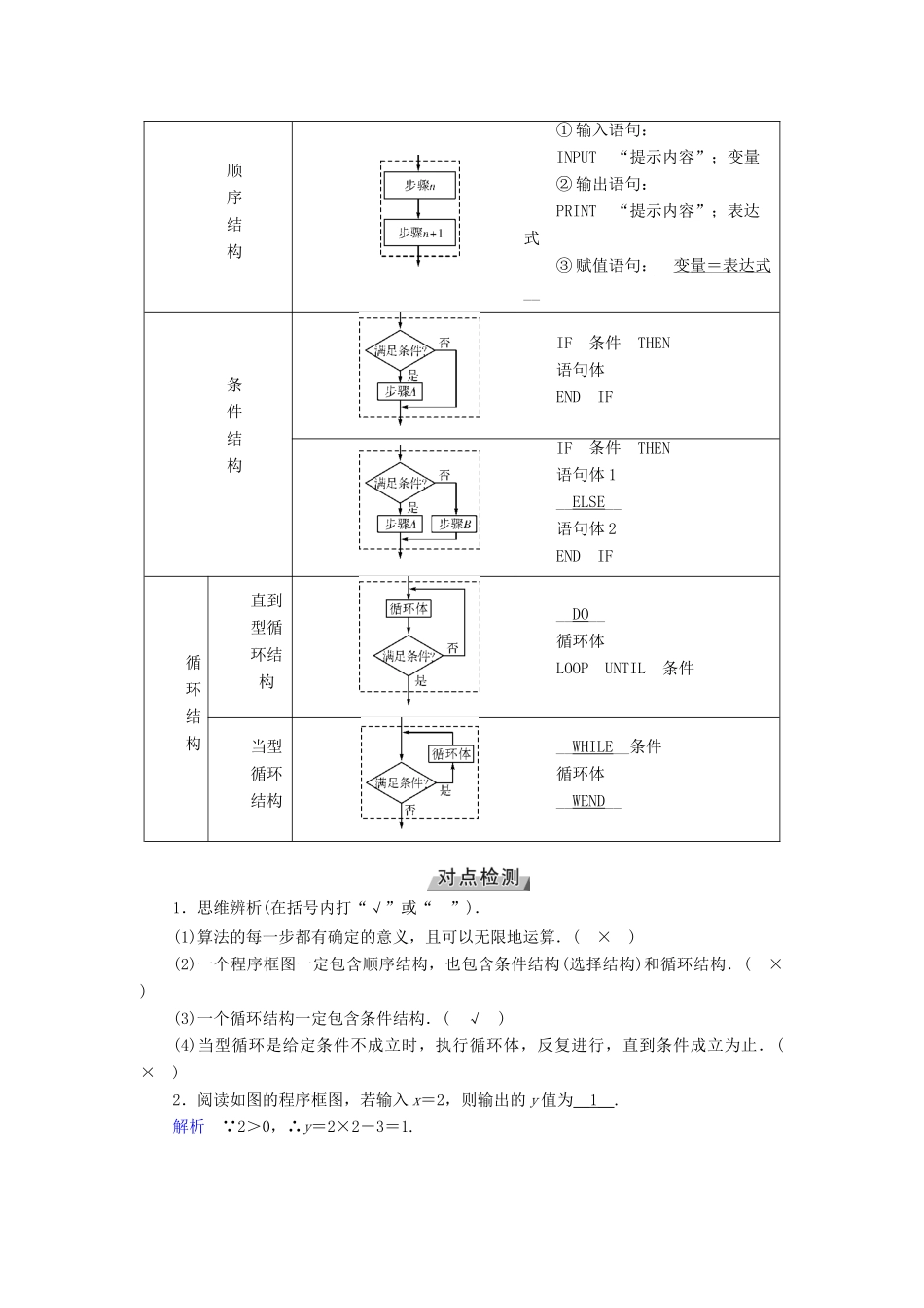 （全国通用版）高考数学大一轮复习 第十章 算法初步、统计、统计案例 第53讲 算法与程序框图优选学案-人教版高三全册数学学案_第2页