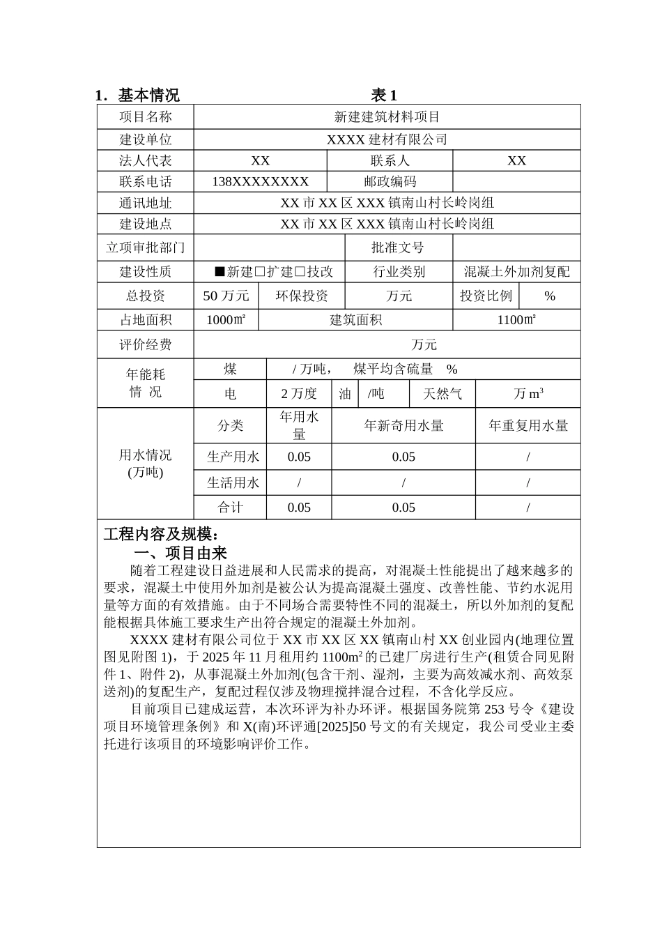 新建建筑材料年复配1000吨混凝土外加剂建设项目环境评估报告_第3页