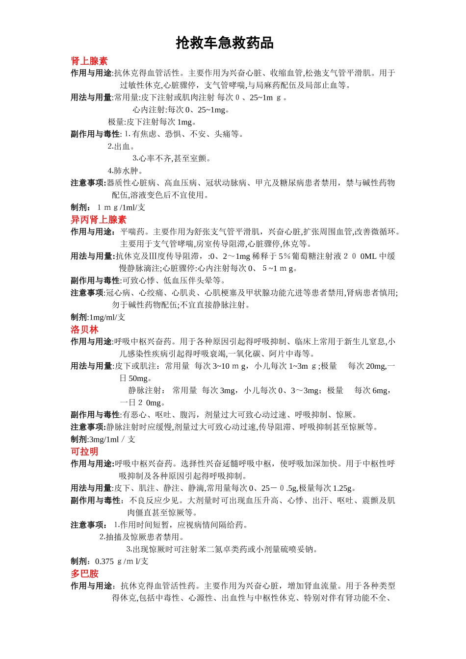 新抢救车急救药品_第1页