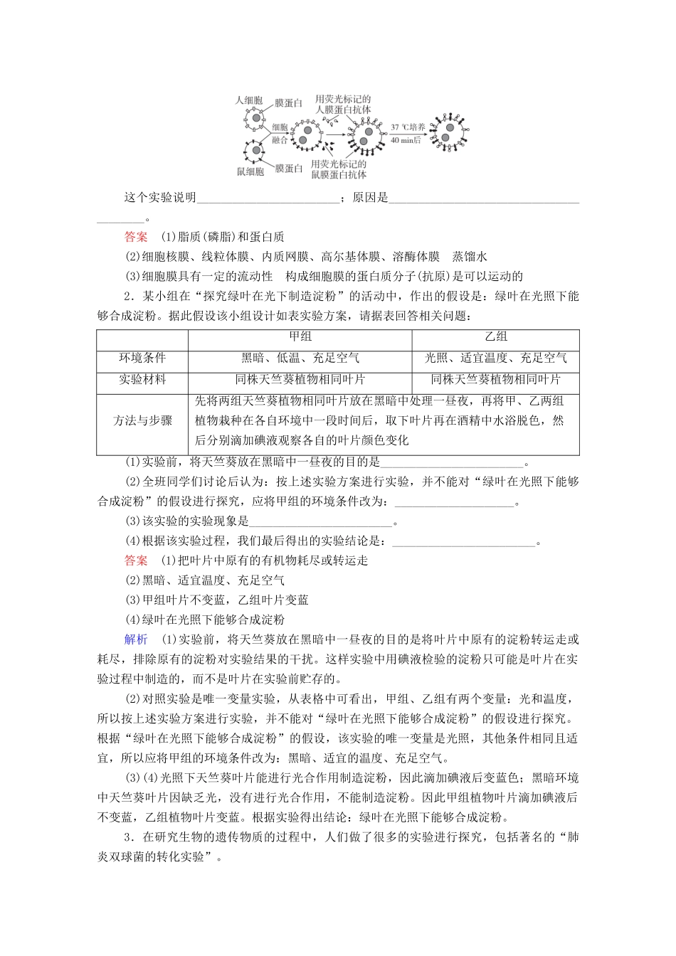 高考生物一轮复习 特色专题一 生命科学史教学案 新人教版-新人教版高三全册生物教学案_第2页