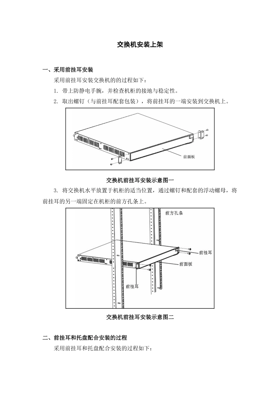 交换机安装上架_第1页