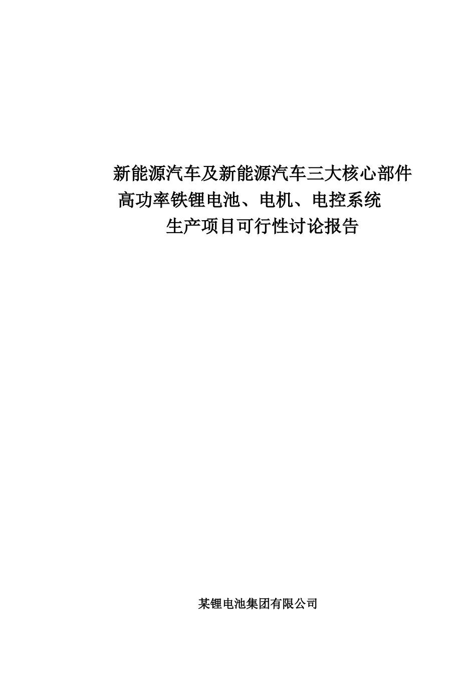 新能源汽车高功率铁锂电池、电机、电控系统锂电池项目可行性研究报告_第2页