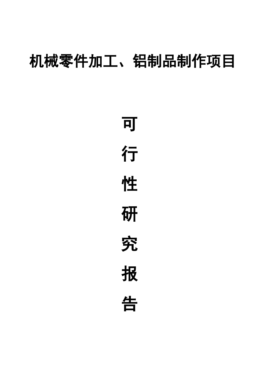 新蔡爱康金属科技有限公司机械零件加工、铝制品制作项目可行性研究报告_第2页