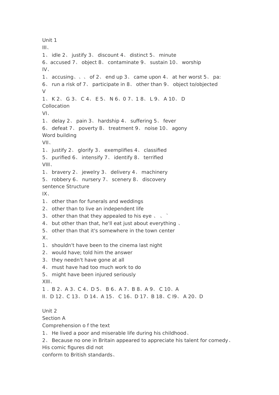 新视野大学英语读写4课后答案_第1页