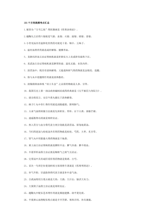 方剂高频考点