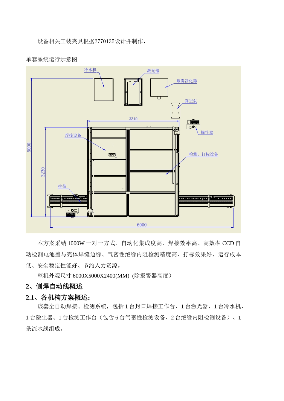 方形铝壳电池侧焊自动化生产线侧焊检测一体化8PPM方案技术协议_第3页