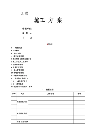 施工方案格式