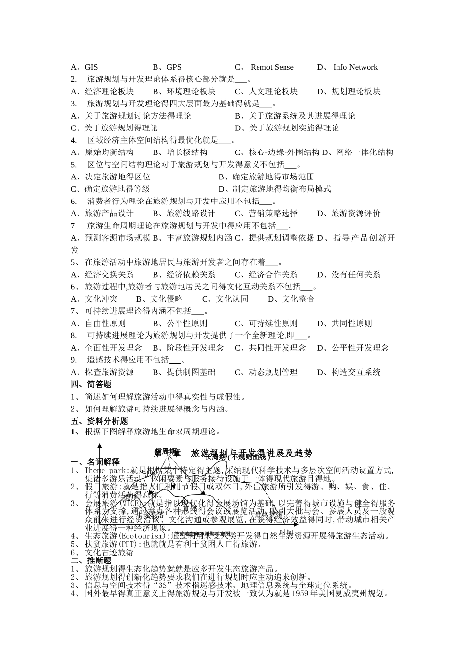 旅游规划与开发题库_第2页