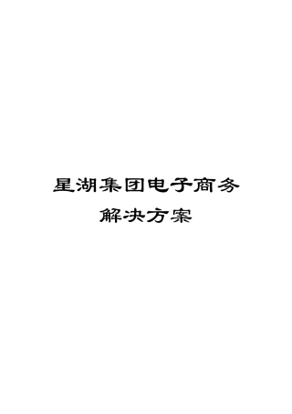 星湖集团电子商务解决方案模板