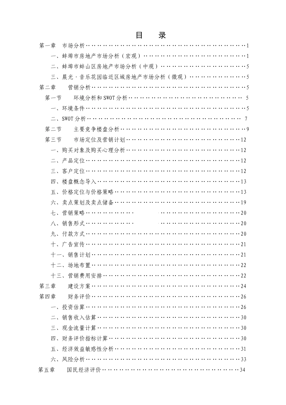 晨光音乐花园可行性研究报告_第1页