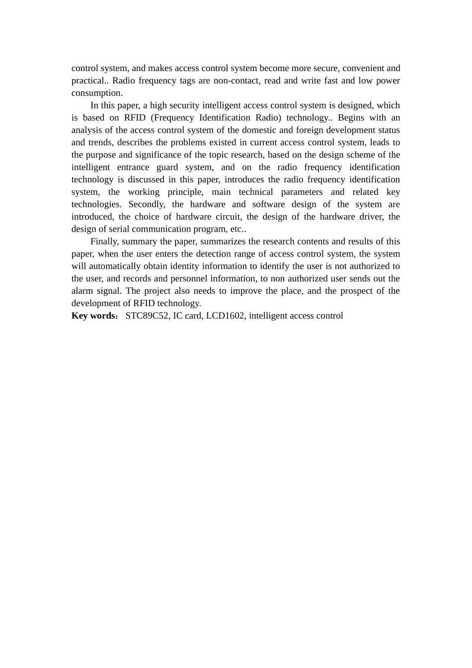 智能门禁系统设计本科学位论文_第2页