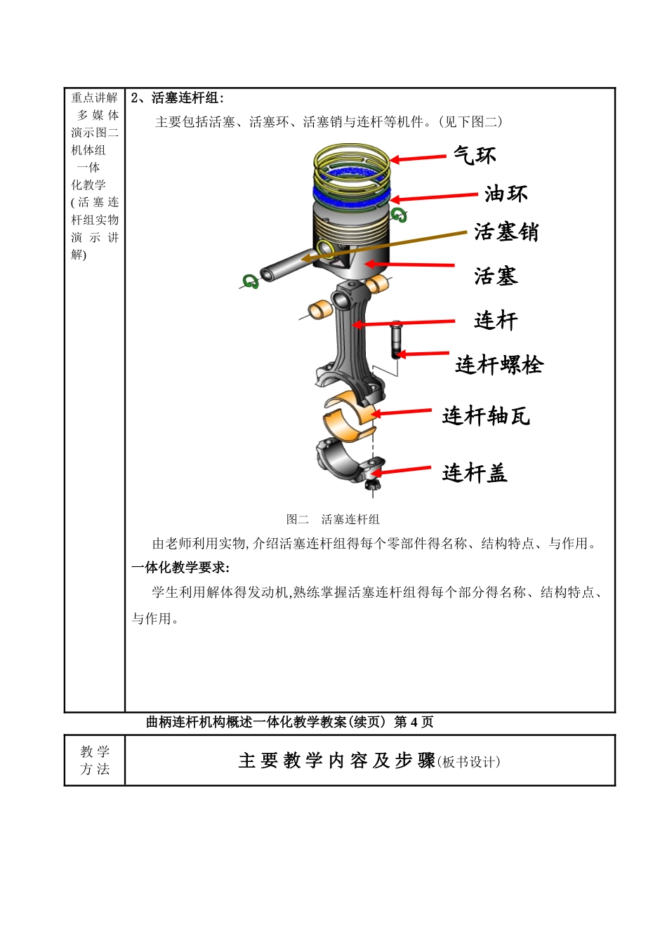 曲柄连杆机构概述教学设计_第3页
