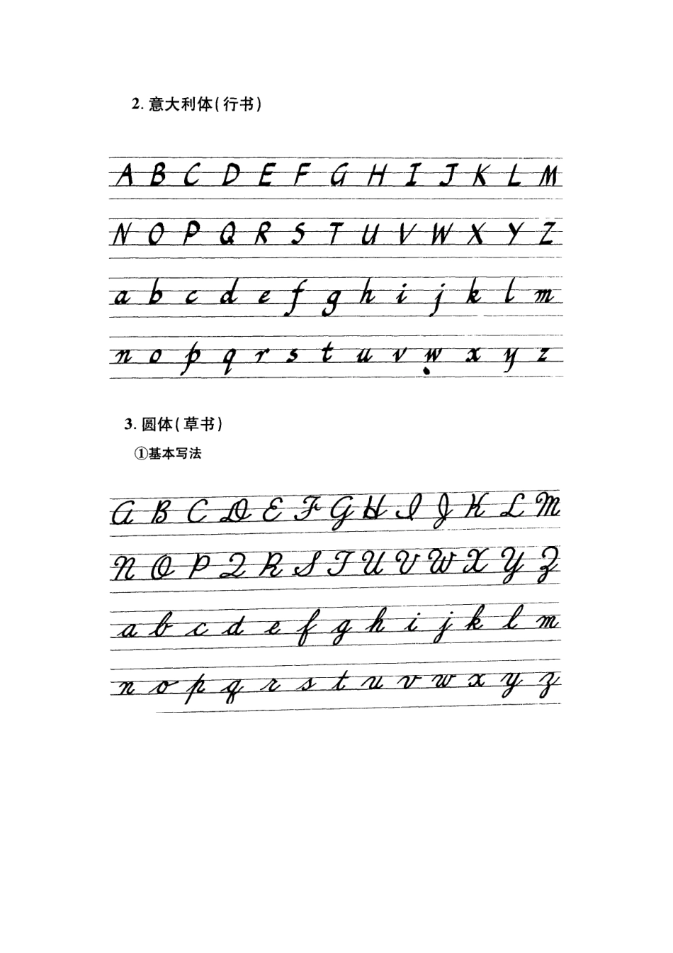 最全 英语英文书法手写字帖大合集_第3页