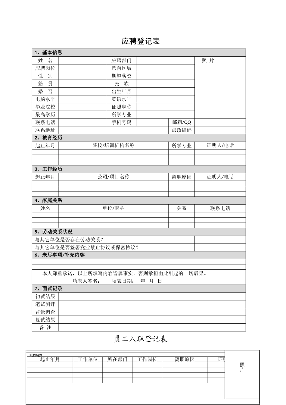 最新人力资源管理表格汇总_第1页