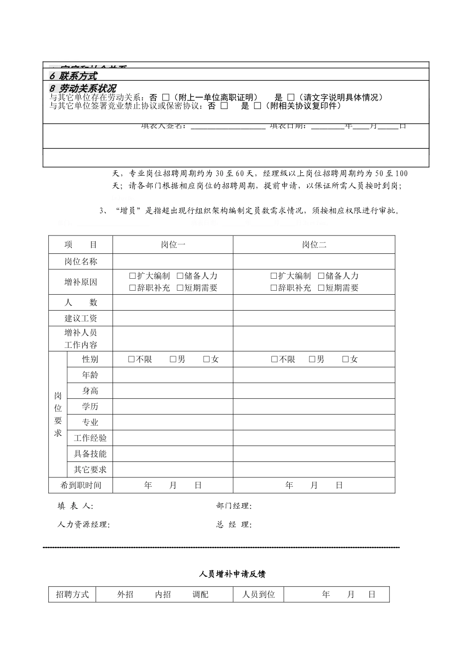 最新人力资源管理表格汇总_第2页