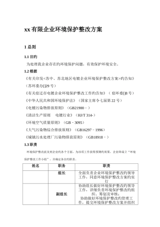 最新环保整治方案一厂一策