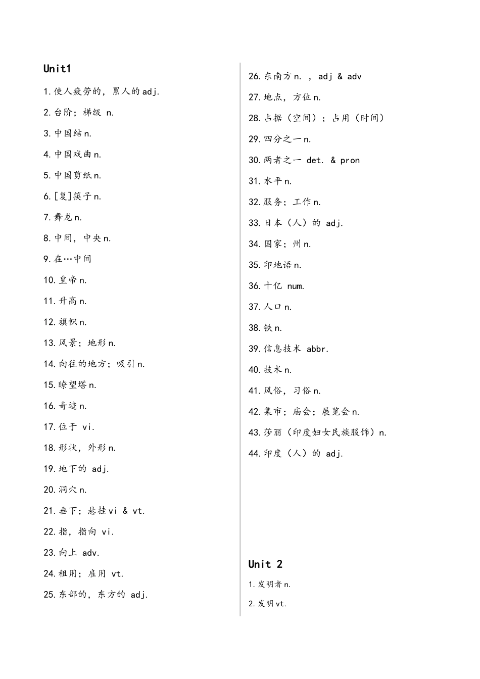 最新译林牛津英语九年级上9B单词默写_第1页