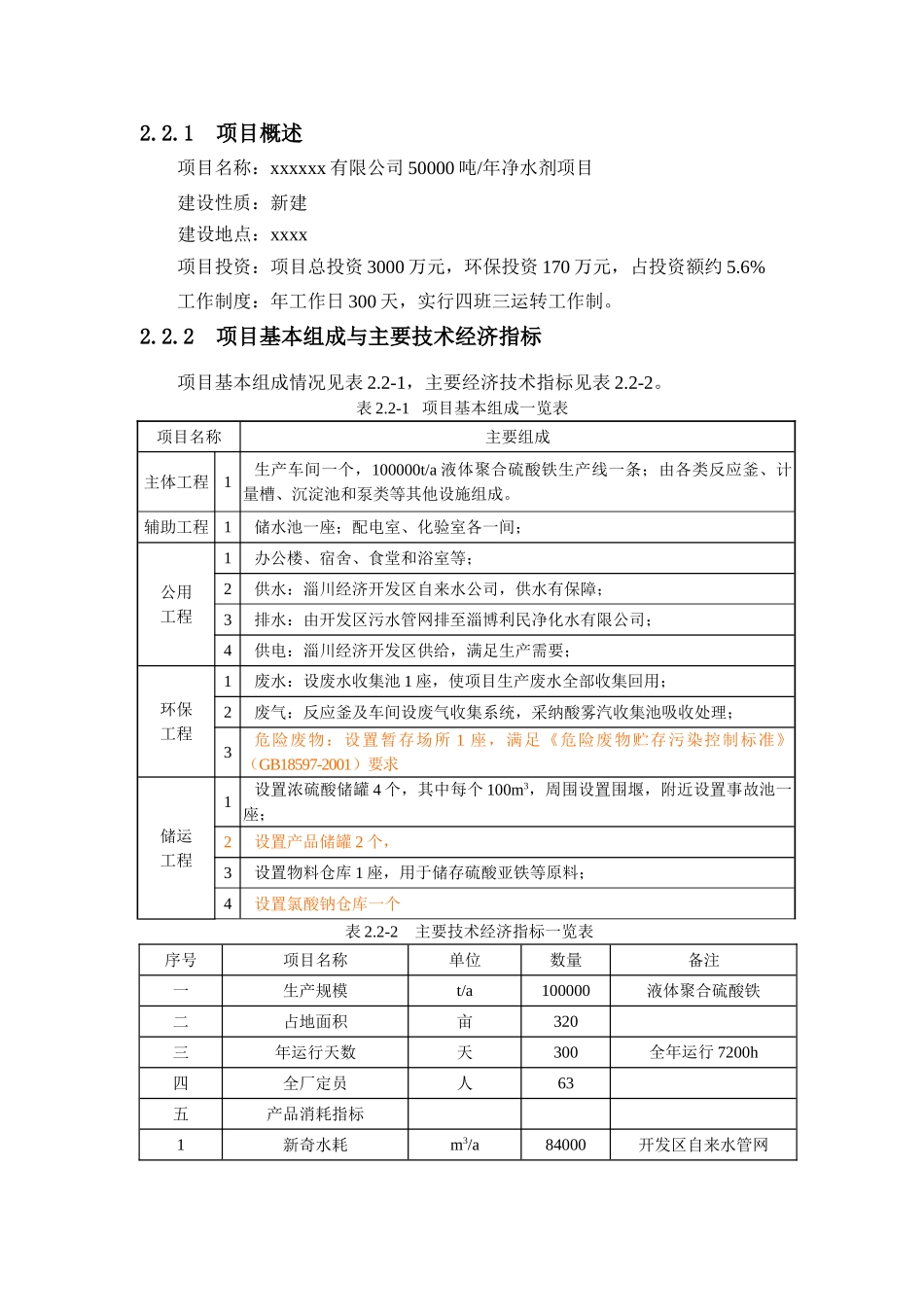 有限公司年产50000吨净水剂工程项目建设项目可行性研究报告_第3页