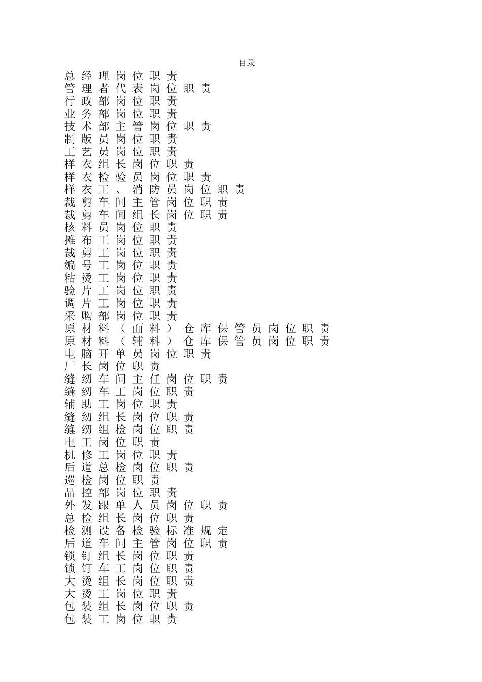 服装厂岗位职责管理制度_第2页