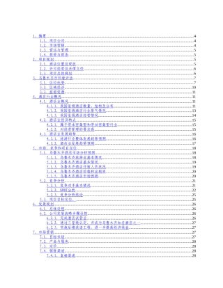 新疆xx商务酒店商业计划书