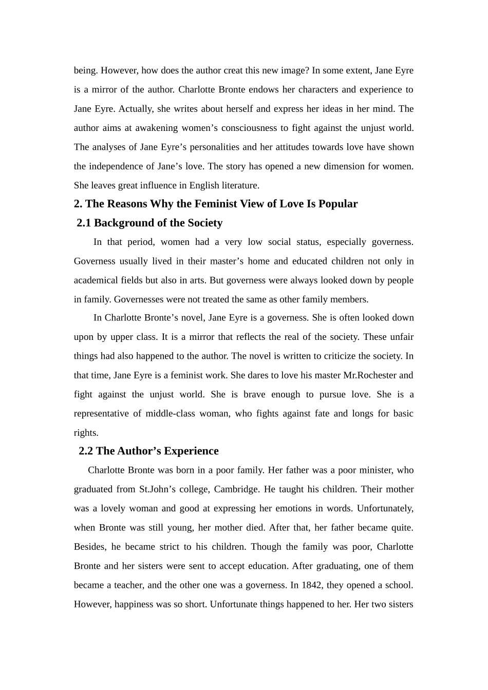 本科毕业设计-the-feminist-view-of-love-in-jane-eyre--简爱中的女权主义爱情观_第3页