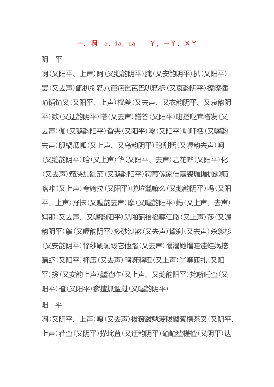 中华通韵(十六韵)常用字简表_第2页