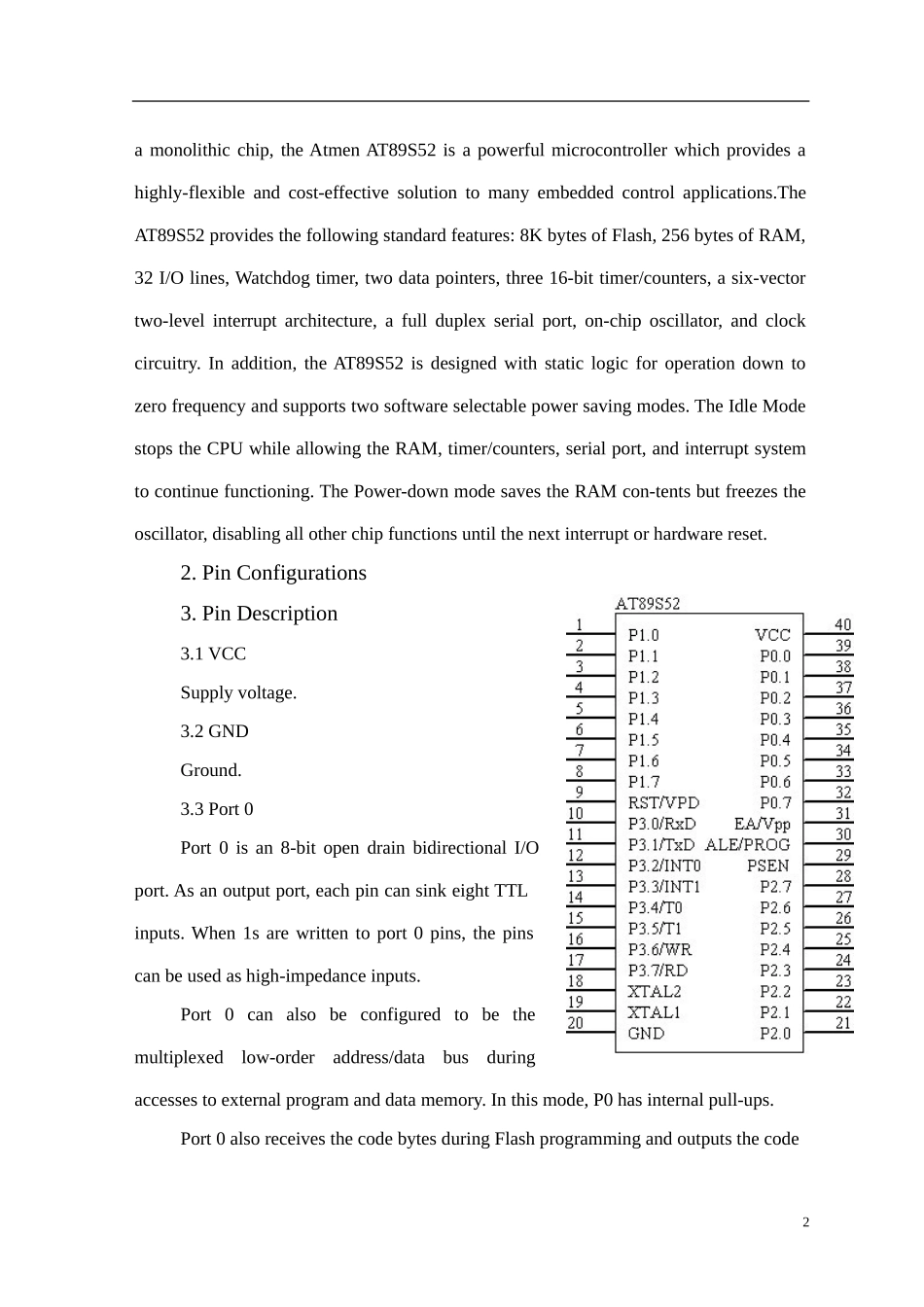 中文翻译AT89S52说明书_第2页