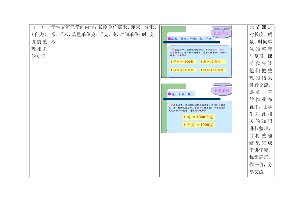 《长度、质量、时间单位复习课》教学设计_第3页