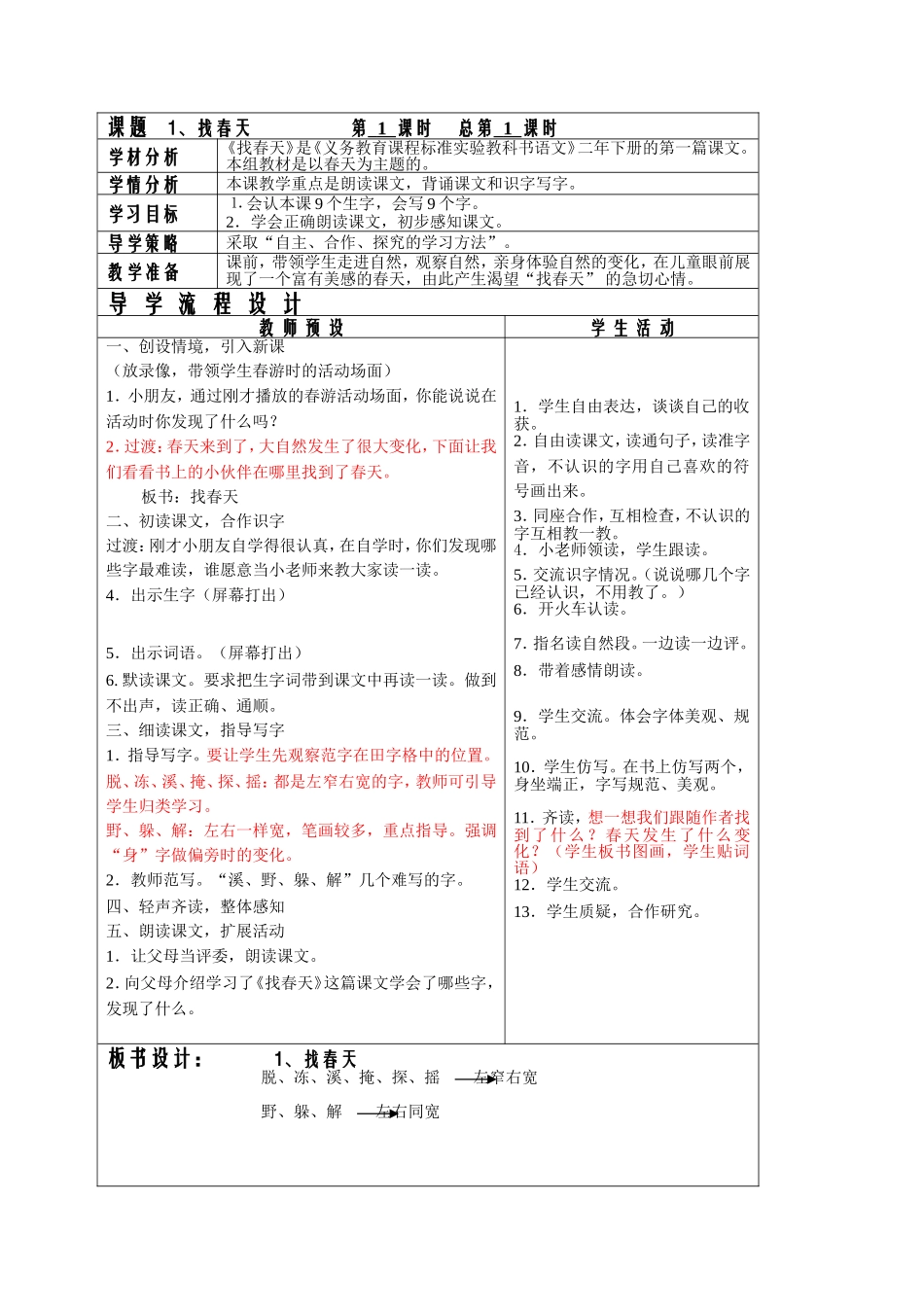 二年下册语文教学教案设计汇总_第1页