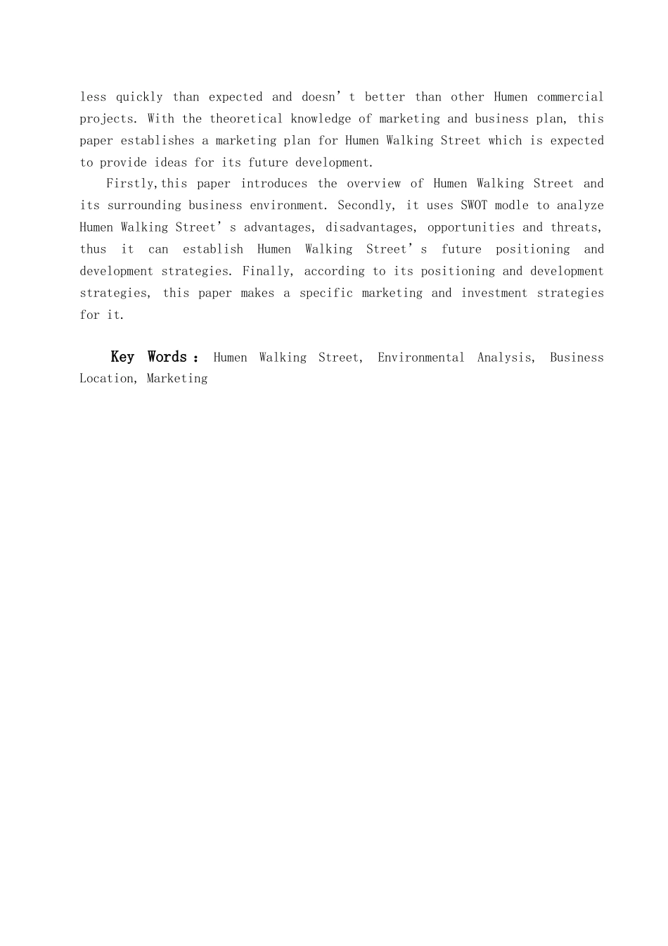 本科毕业设计-虎门步行街营销策划方案_第2页