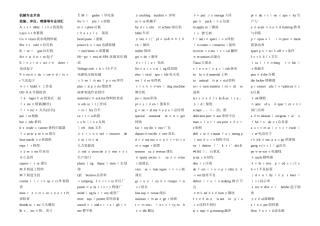 机械专业术语中英文对照