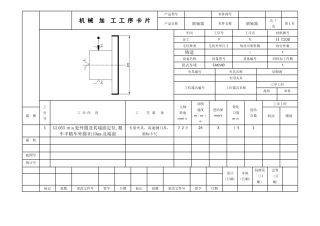 机械加工工序卡片