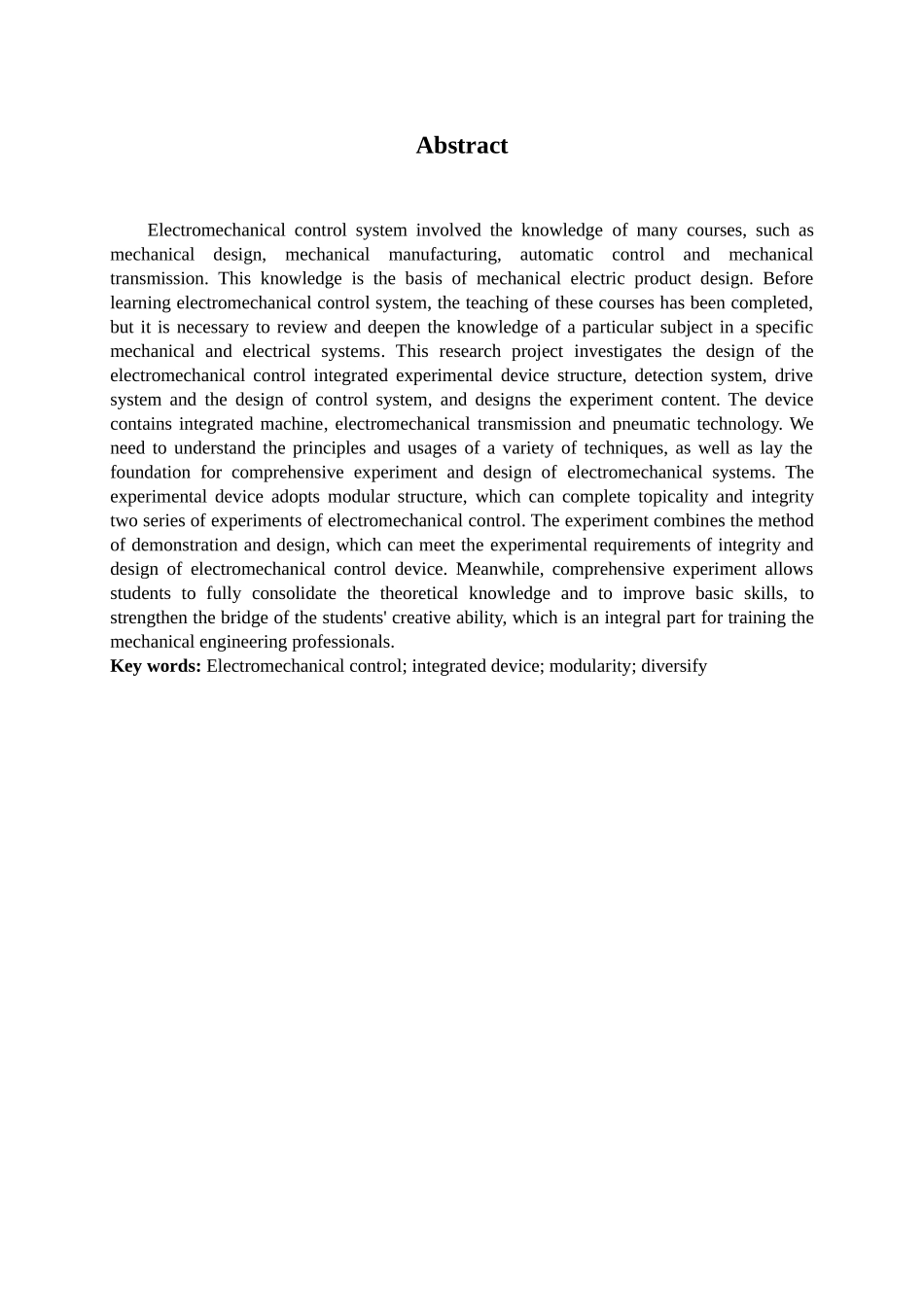 机电控制综合实验装置设计本科论文_第2页